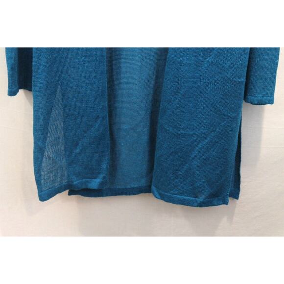 Lot of 2 J Jill Linen Blended Lightweight Long Cardigan size M/Tall Blue Pink - Picture 3 of 16